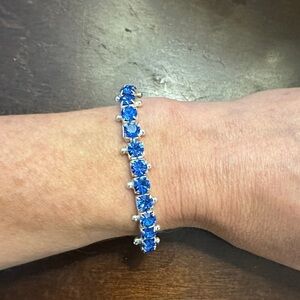 Elegant Blue Gemstone Bracelet